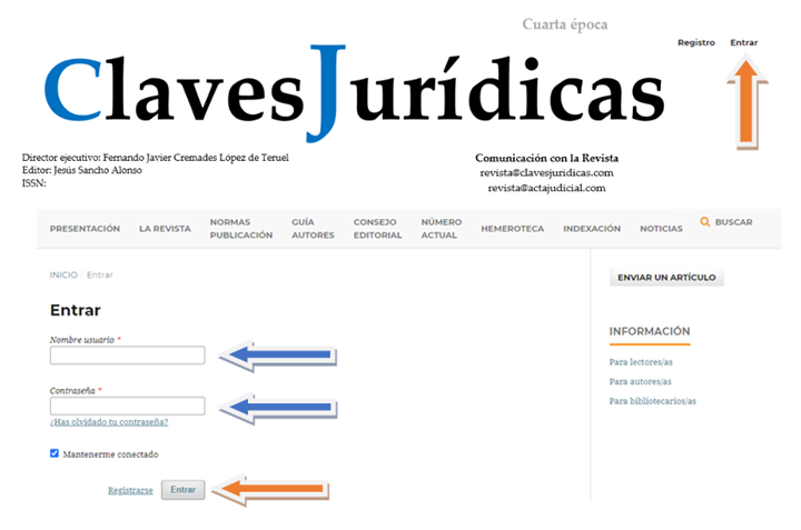 Entrar por nombre usuario y contraseña
